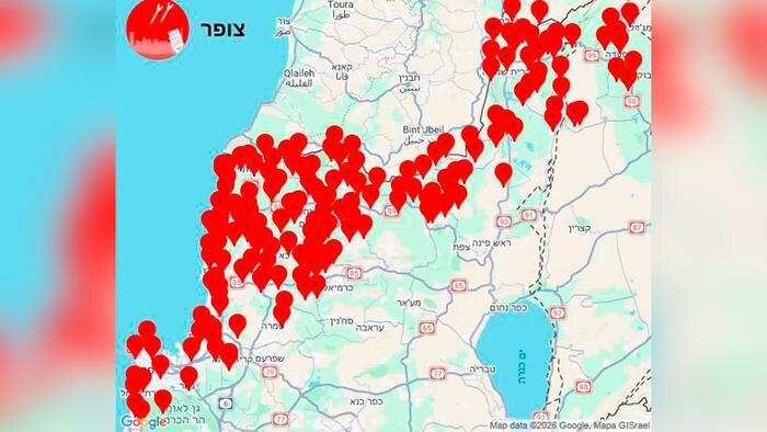 Карта ударов на Ближнем Востоке 28 февраля 2026. Фото © Telegram / Русская экономика