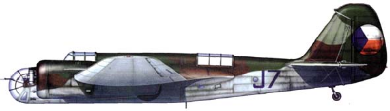 Средний бомбардировщик Avia B.71. Скорость — 450 км/час, дальность полёта — 2300 км, практический потолок — 7800 м, экипаж — 3 человека, вооружение — шесть пулеметов, 600 кг бомб.