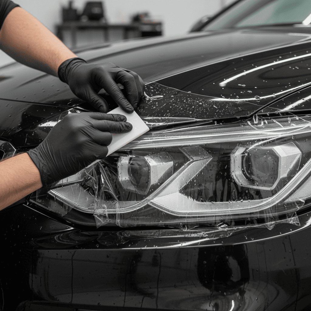 Оклейка фар авто