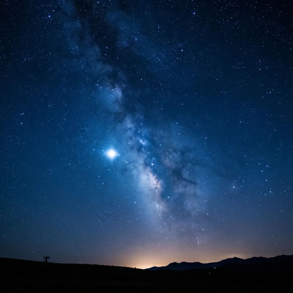 Звездное небо. Иллюстрация сгенерирована нейросетью