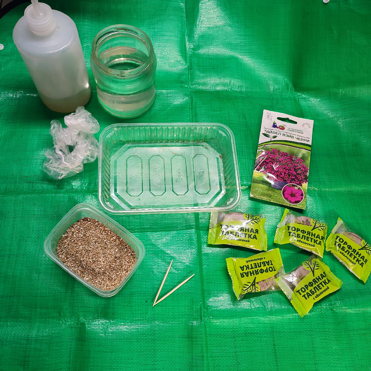 Все готово для посадки петунии 