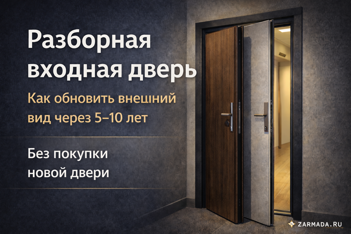 Смена панели обновляет вид без демонтажа дверного блока. более 300 панелей zarmada.ru
