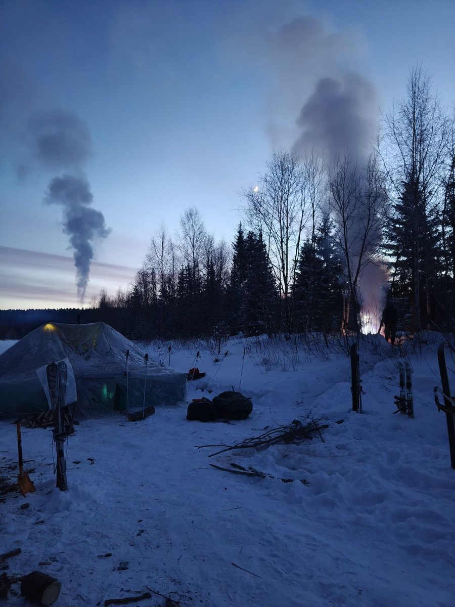 Вечер второго дня на Лозьве. 