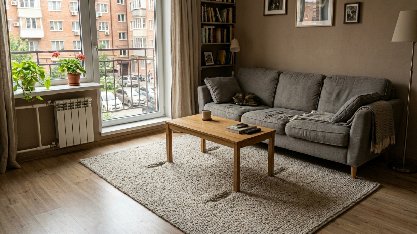 ворс примялся