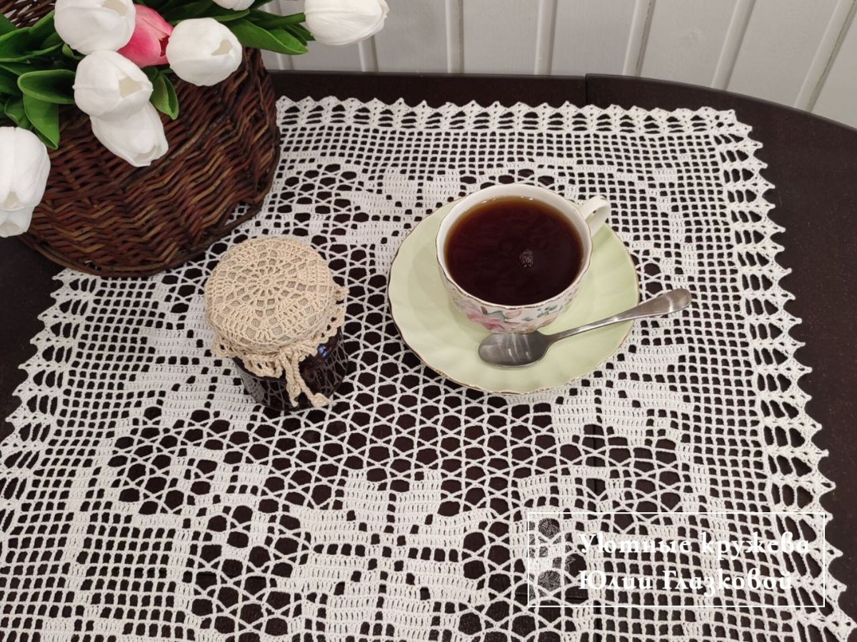 Кружевная салфетка "Весна"