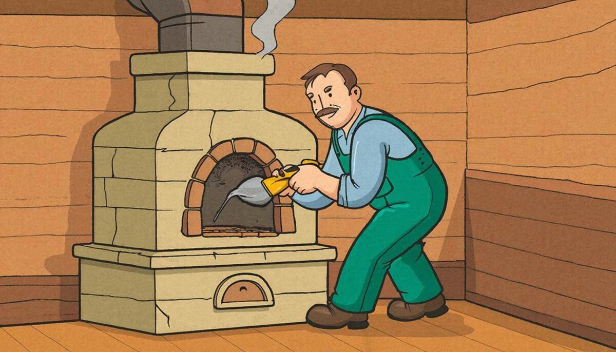 Для ремонта печи можно использовать асбестоцементную смесь