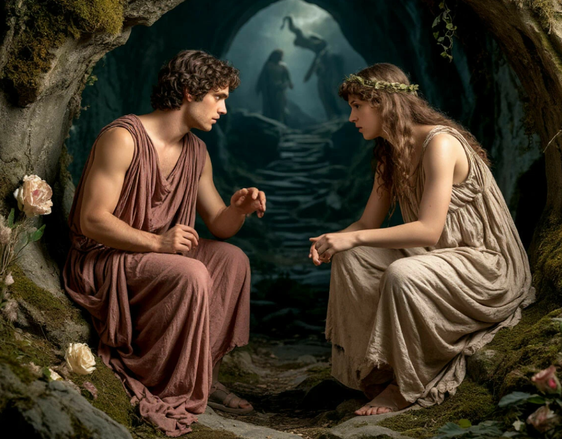 Орфей и Эвридика в подземном царстве. Иллюстрация к рассказу «Монетка»