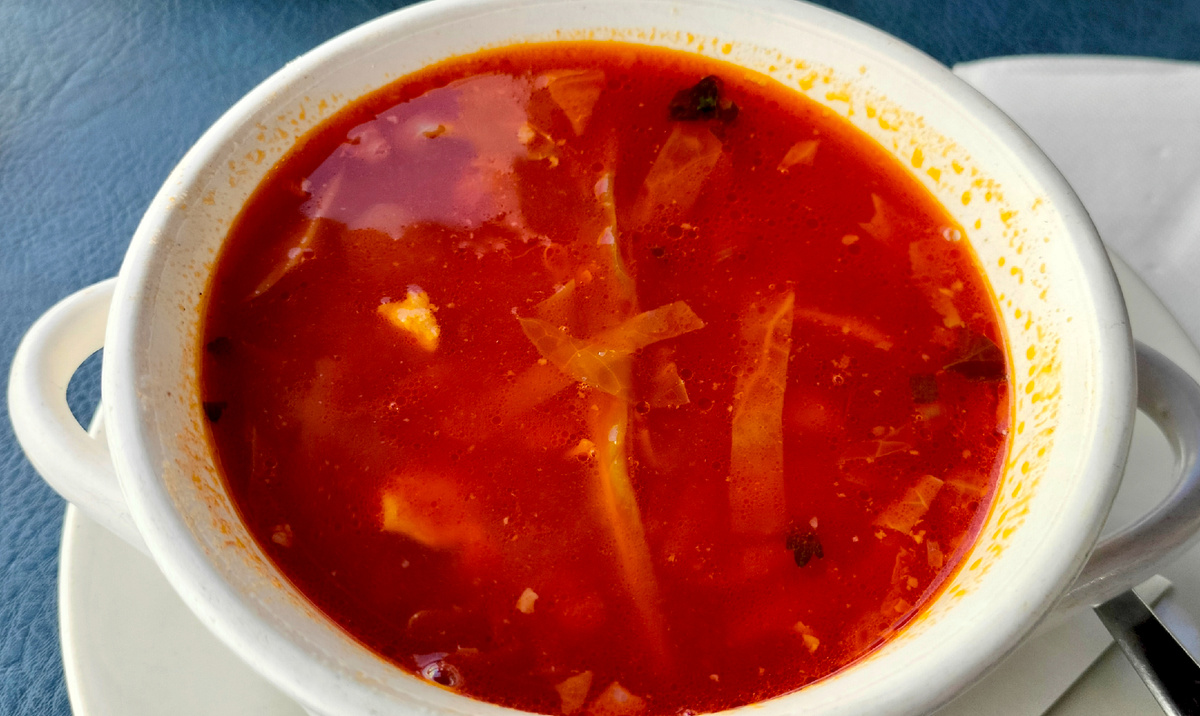 Борщ стоил 4,90 евро за тарелку