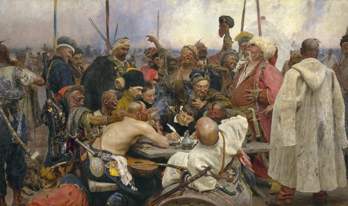 И.Е. Реппин. "Запорожцы пишут письмо турецкому султану". 1880-1891.