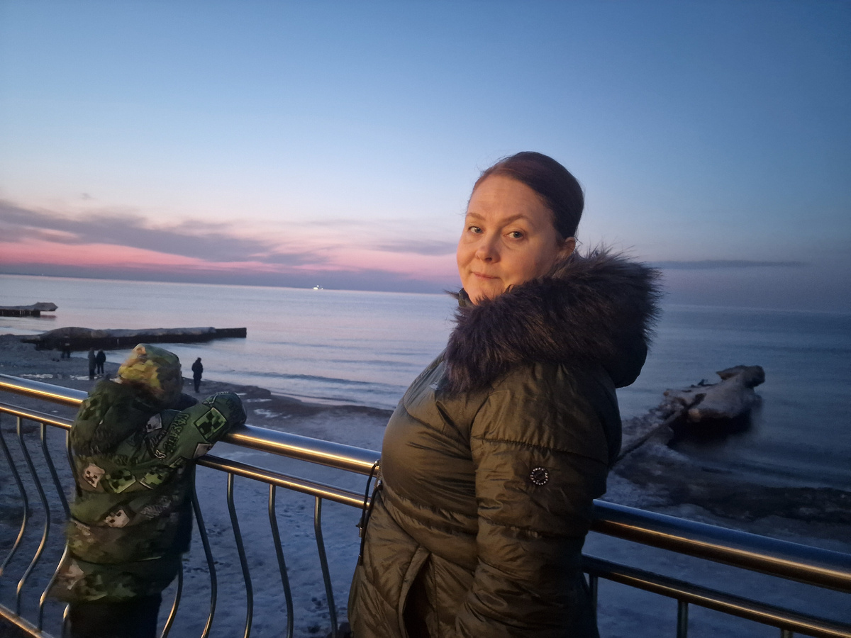 наш отдых на море)) пляж подо льдом, закат солнца))