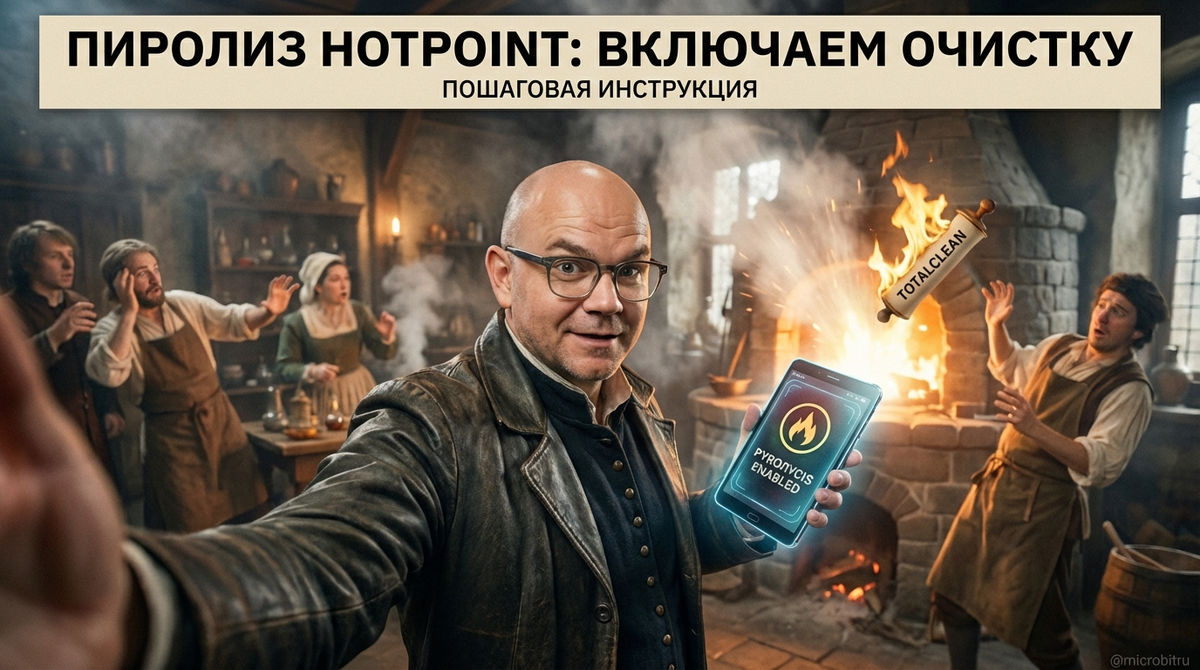    Узнайте, как включить пиролиз в духовке Hotpoint TotalClean. as7