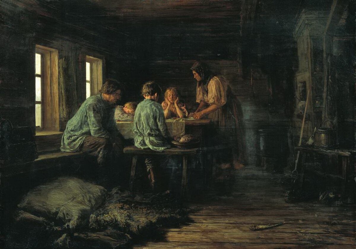     Василий Максимов. Бедный ужин. 1879