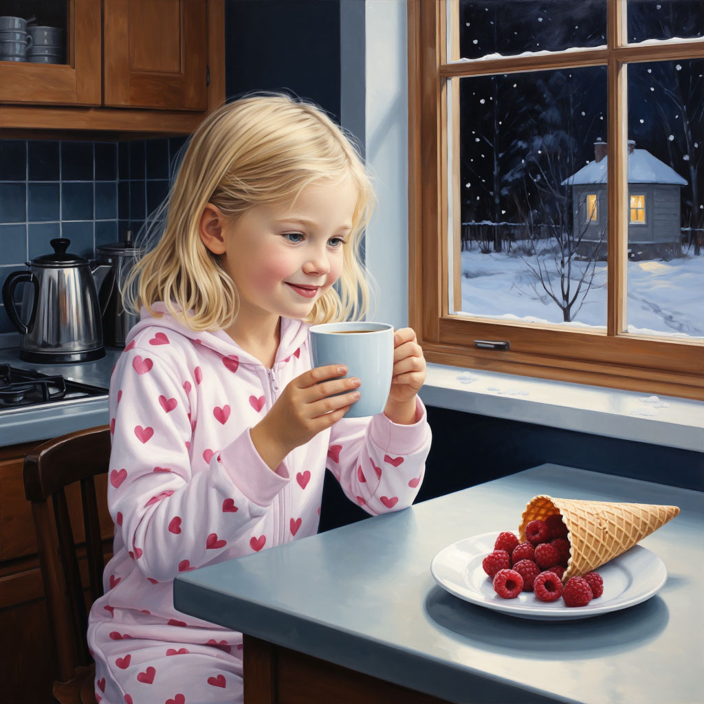 Полуночный кофе. Изображение от ИИ Шедеврум