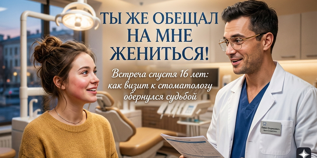 — Ты же обещал на мне жениться!: как визит к стоматологу обернулся встречей с первой любовью спустя 16 лет