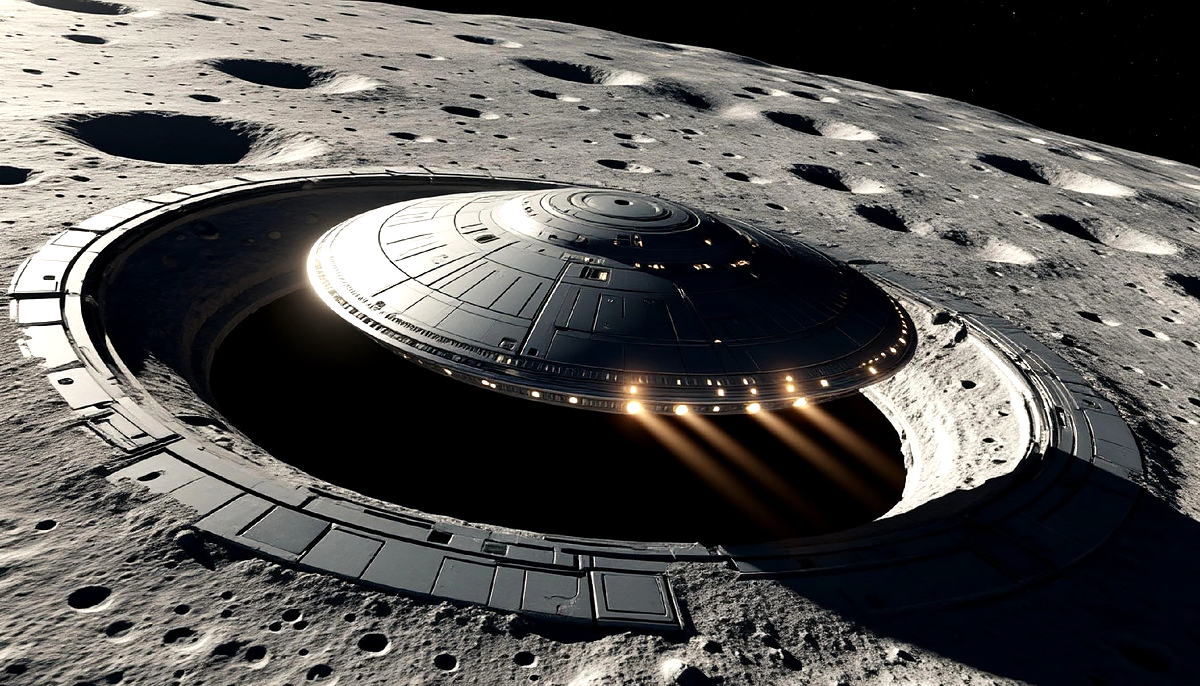 Может, в глубинах Луны находится чья-то база?