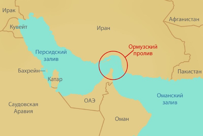 Ормузский пролив на карте. Источник: Яндекс.Картинки