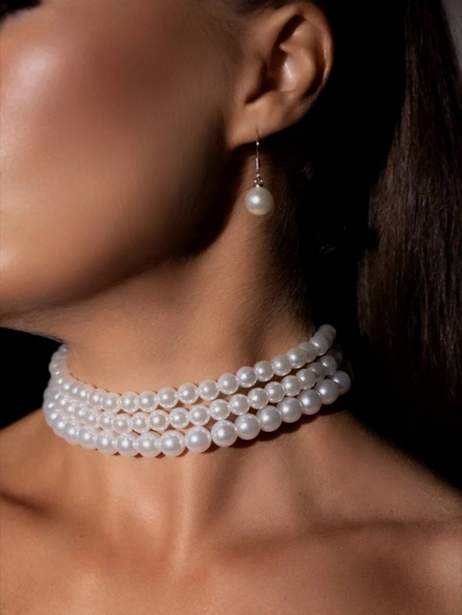 Коллар. Жемчужные бусы Almazia