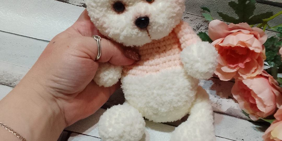 Вяжем крючком. Молочный мишка МК.