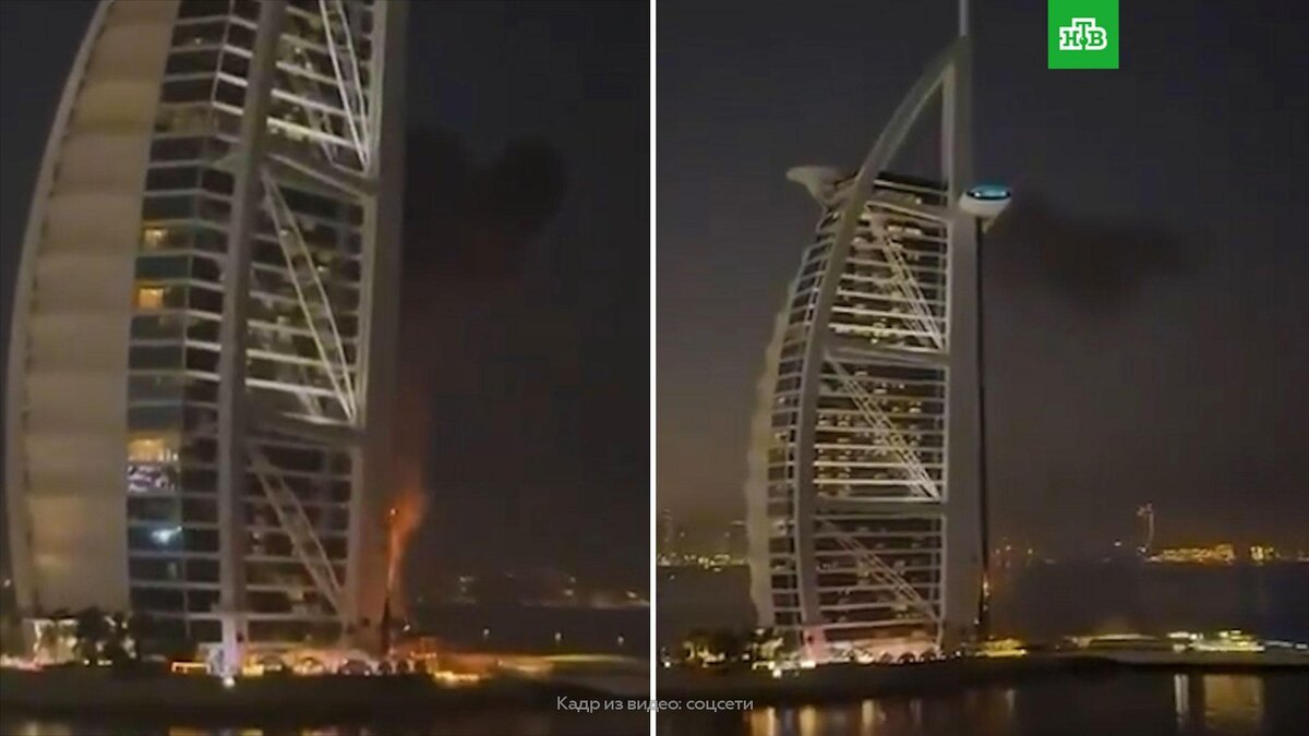    Иранский дрон ударил по знаменитому отелю в Дубае