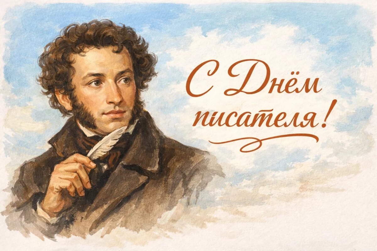    Картинки с Днём писателя 2026.
