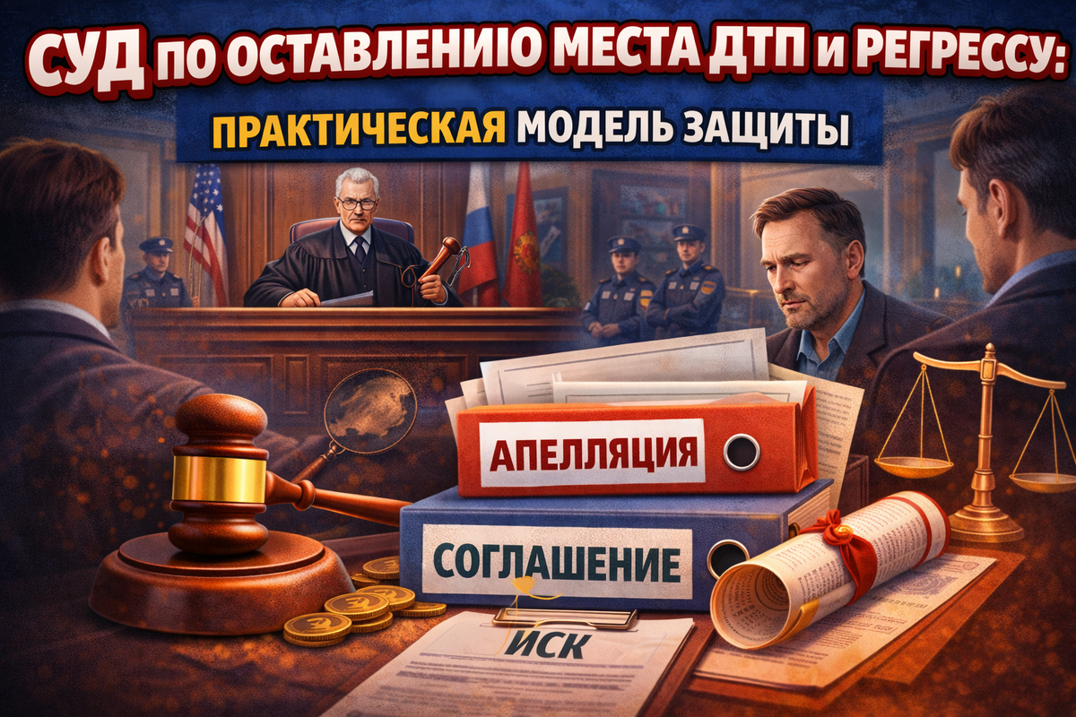 Суд по оставлению места ДТП и регрессу