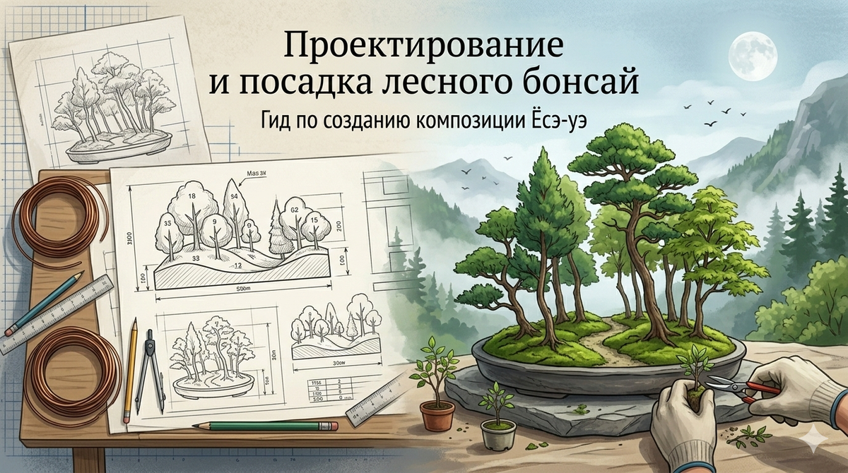 Геометрия и геология: Проектирование и посадка лесного бонсай