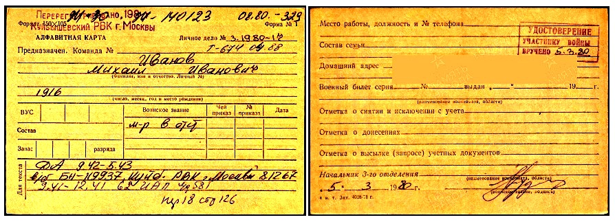 Так много Ивановых Михаил Ивановичей!