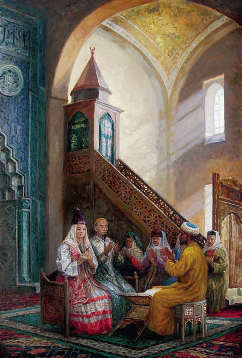 

Никах. Худ. Ф. Г. Халиков. Источник: 100tatarstan.ru