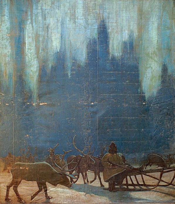 Константин Коровин. Северное сияние. Панно.