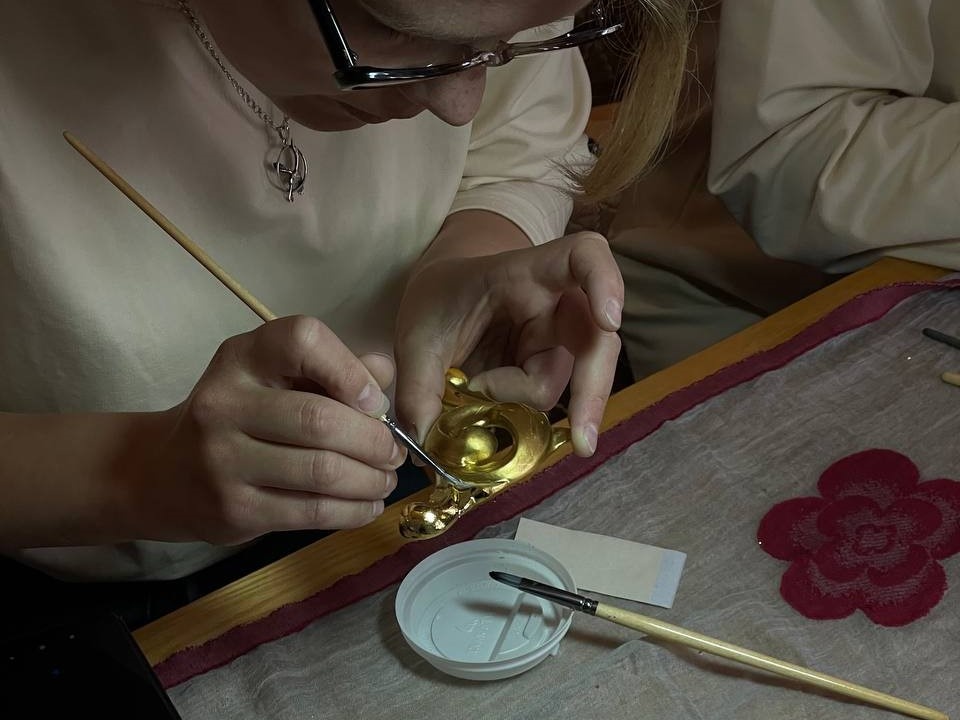 Процесс нанесения потали