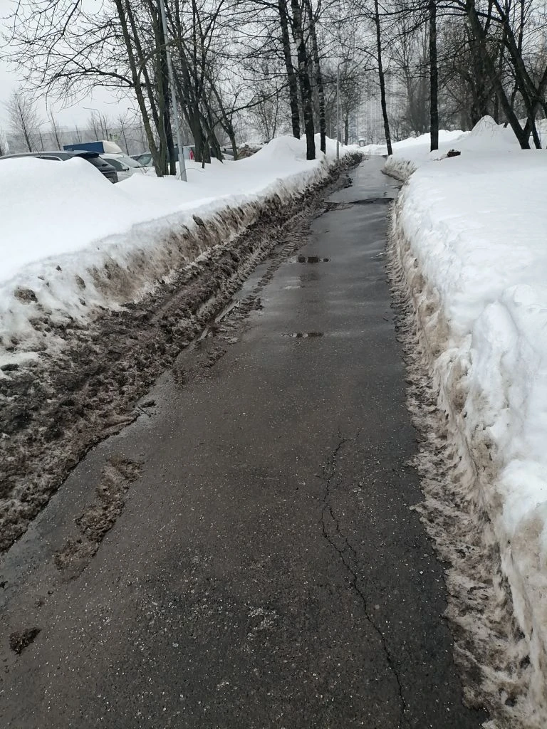 Маленький участок дороги по которомк сегодня ходила.