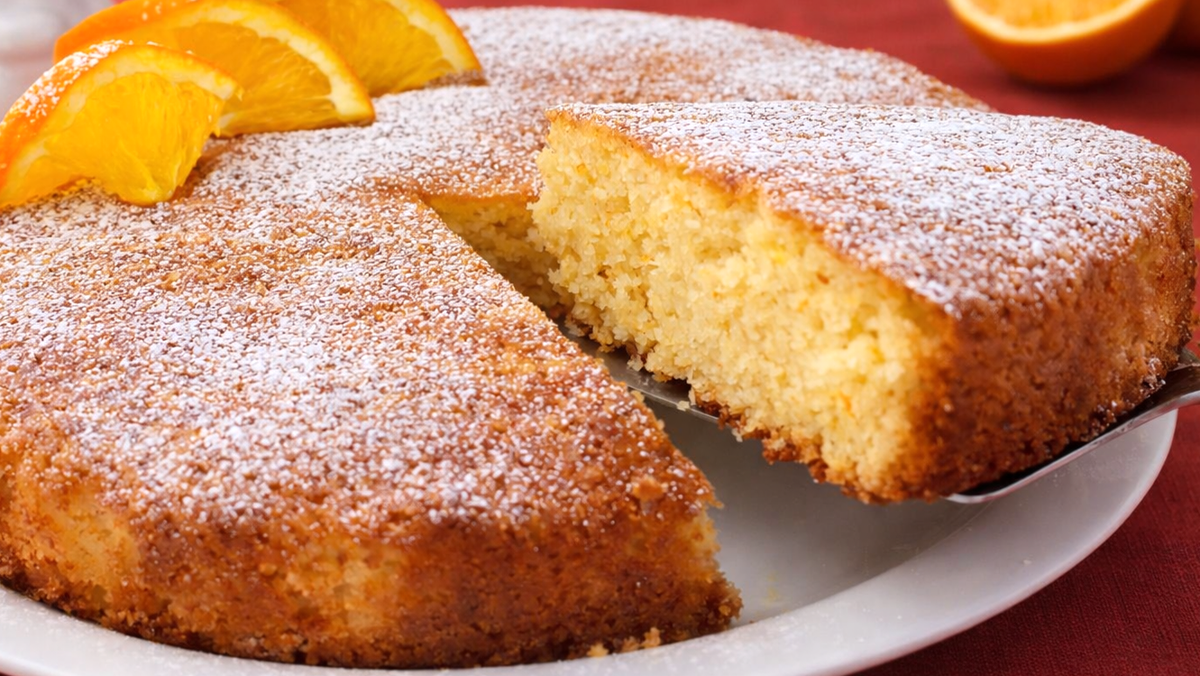 Ароматный апельсиновый постный манник