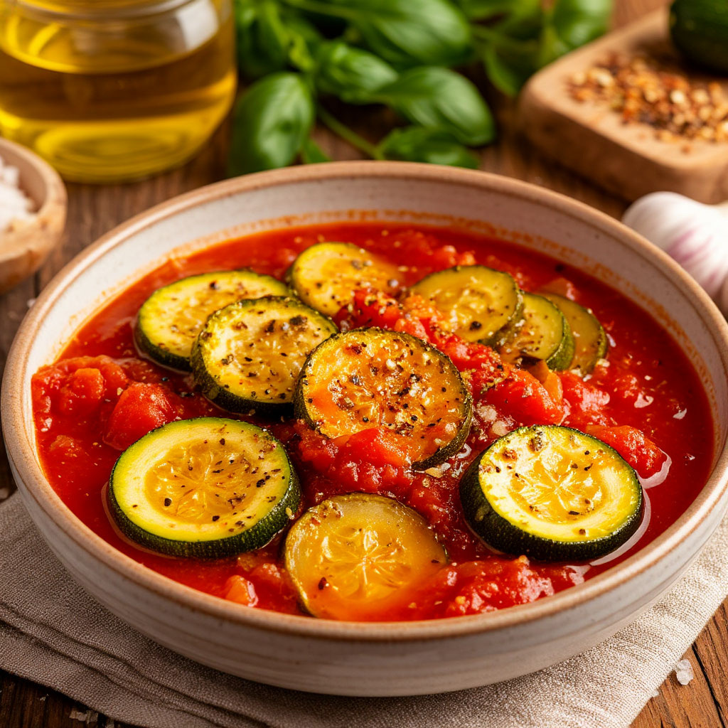 «Кабачки в томатном соусе по-балкански: лето в банке с чесночным акцентом»