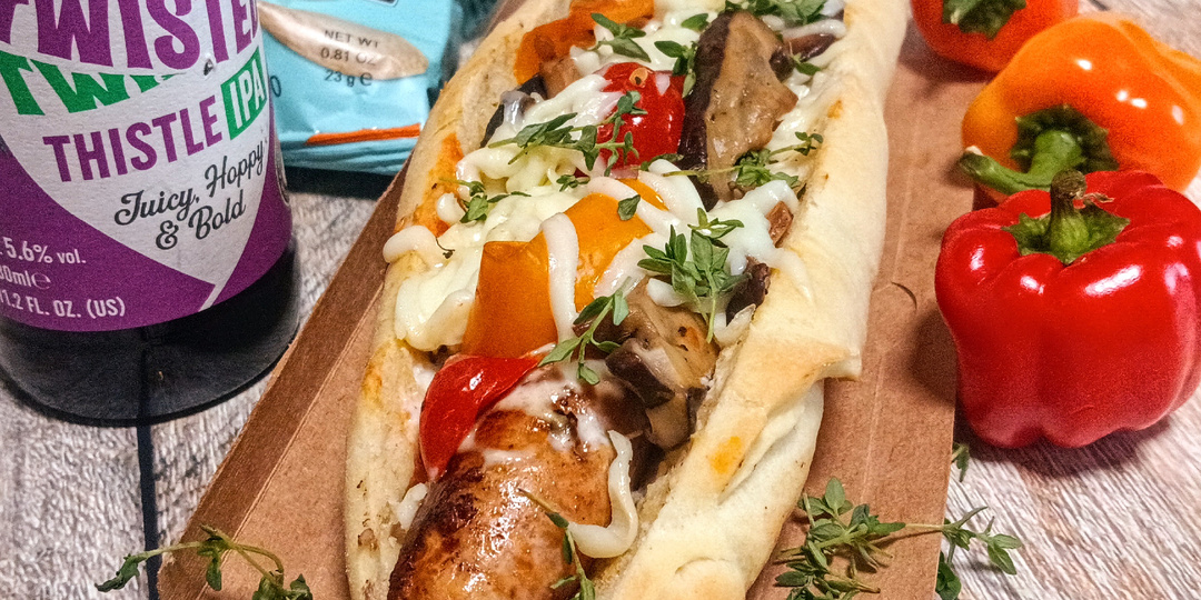 Хот дог с шиитаки и черри