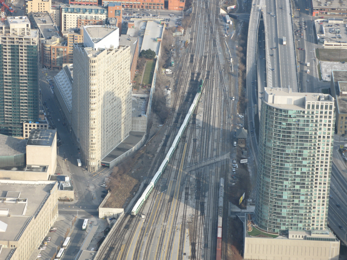 Железная дорога с высоты птичьего полёта.