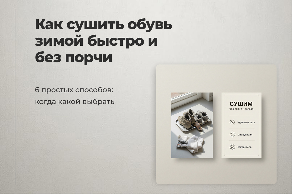 Как быстро просушить обувь