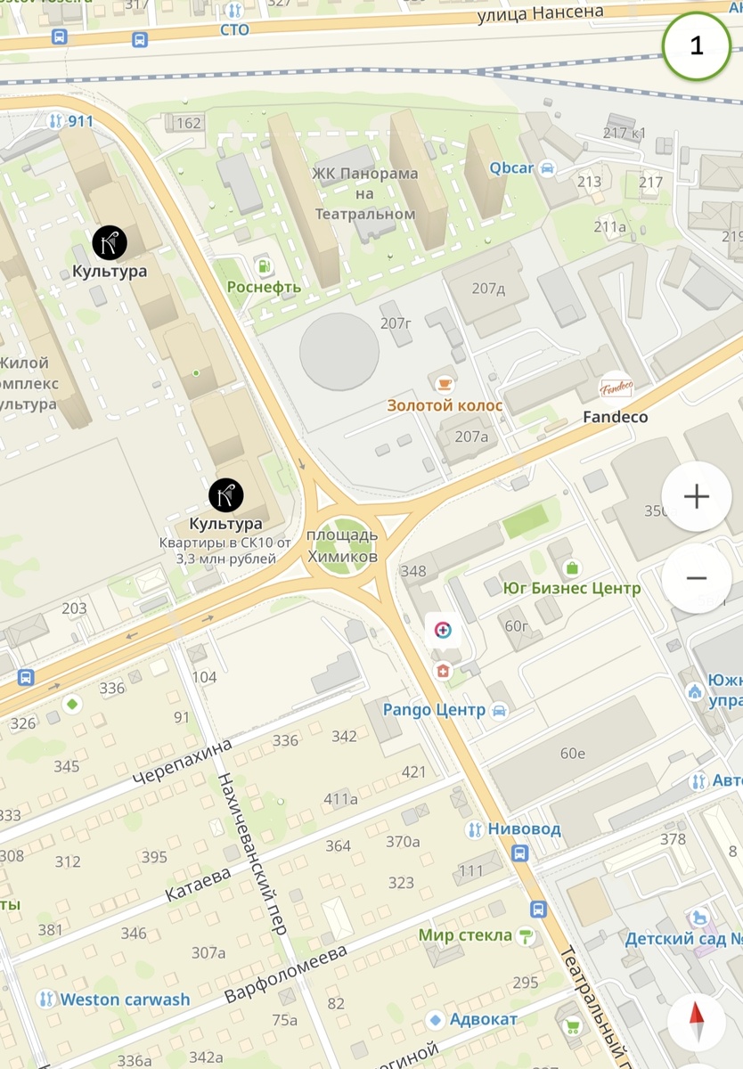 Месторасположение памятника на карте