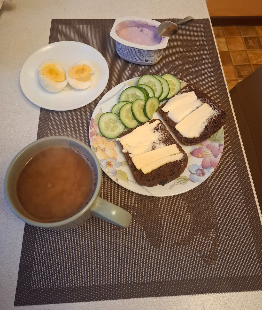 Мой нехитрый завтрак.