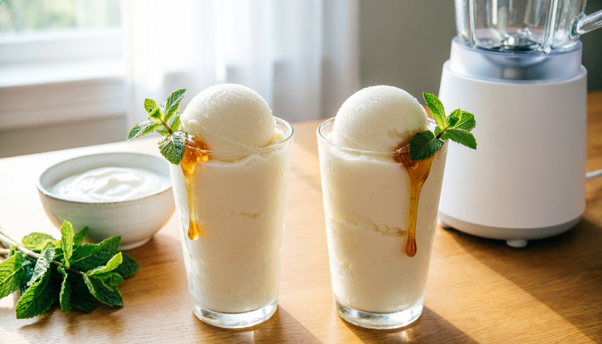 🍨 Турецкий шербет “Шербет Айран” по-казански: йогурт, мёд и мята за 128 ₽.