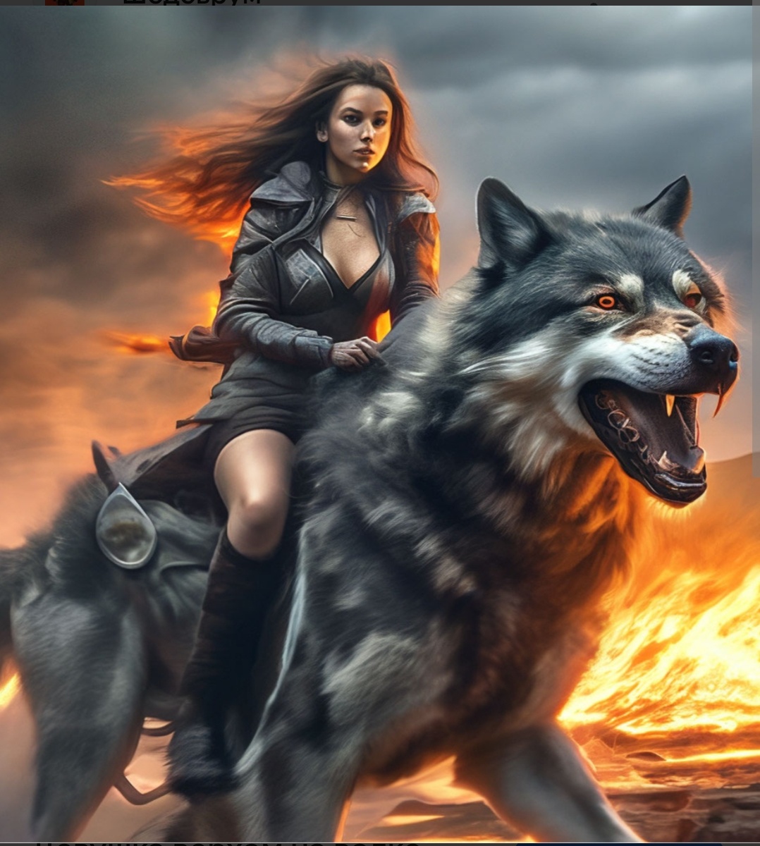 Девушка и волк-оборотень (в качестве иллюстрации)