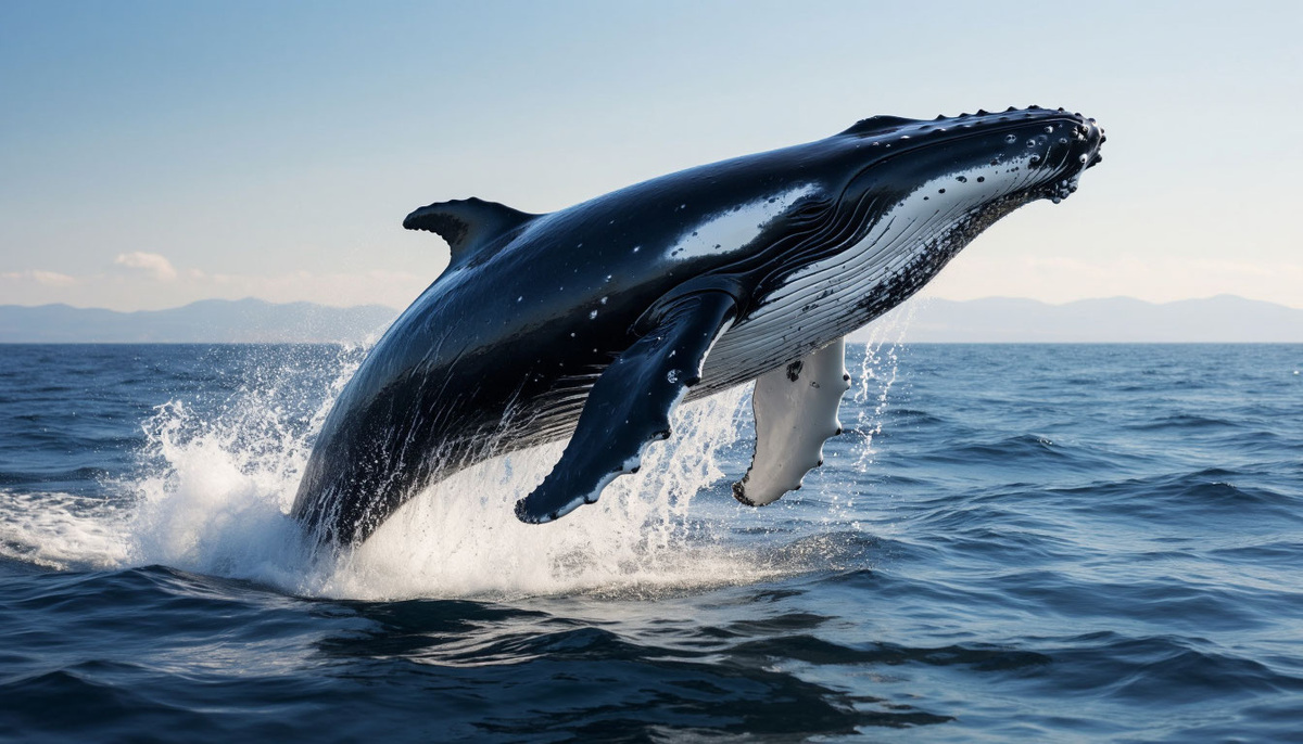 Горбатый кит в океане