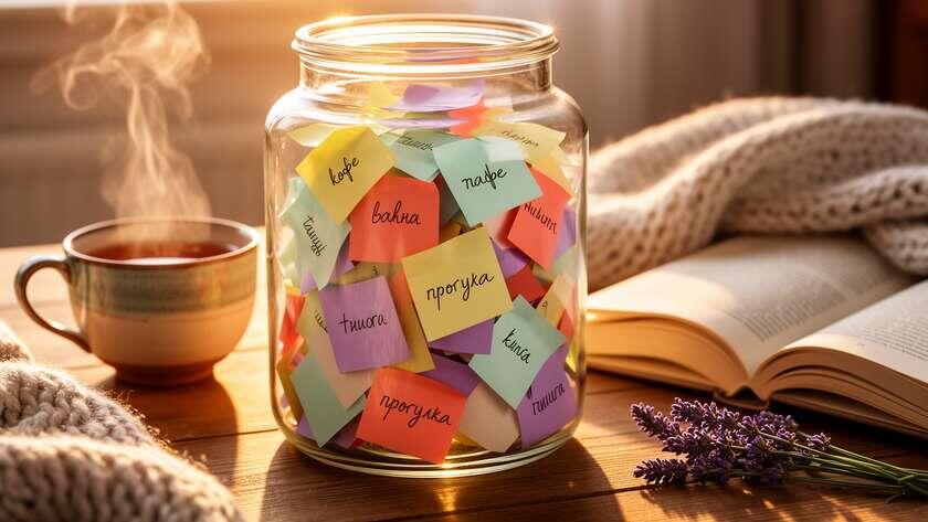 Когда внутри пустота — не надо искать волшебную таблетку. Просто засуньте руку в банку и вытяните одну маленькую радость