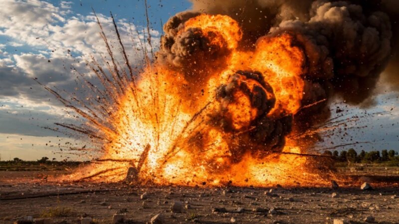     Взрыв. Огонь. shedevrum.ai
