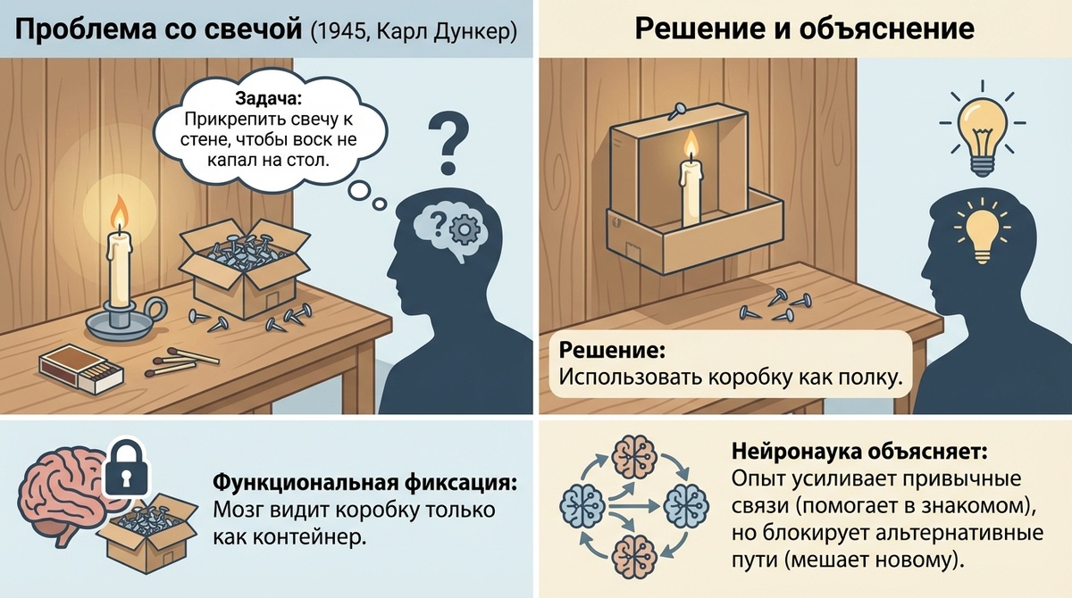 Функциональная фиксация, Карл Дункер 1945 год