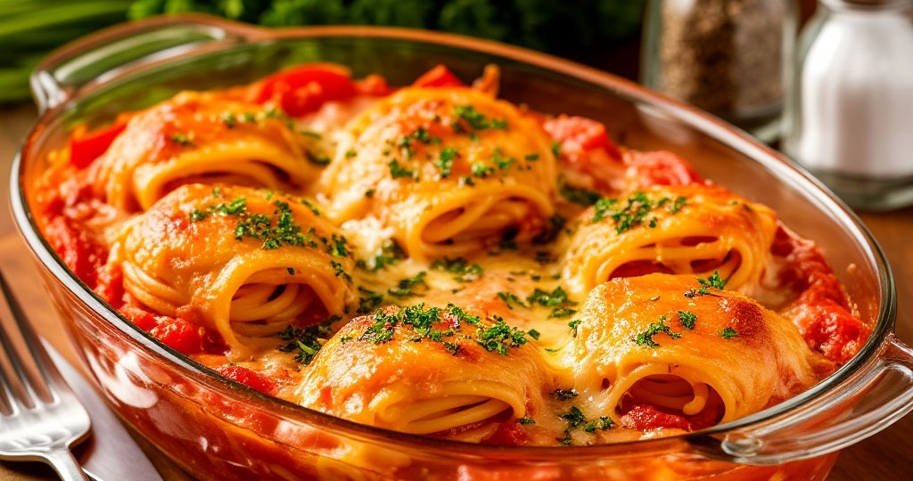 «Гнёзда» из спагетти с фаршем, помидорами и сыром: оригинальная подача любимых макарон 🍝🧀 Домашние рецепты с расчетом стоимости.