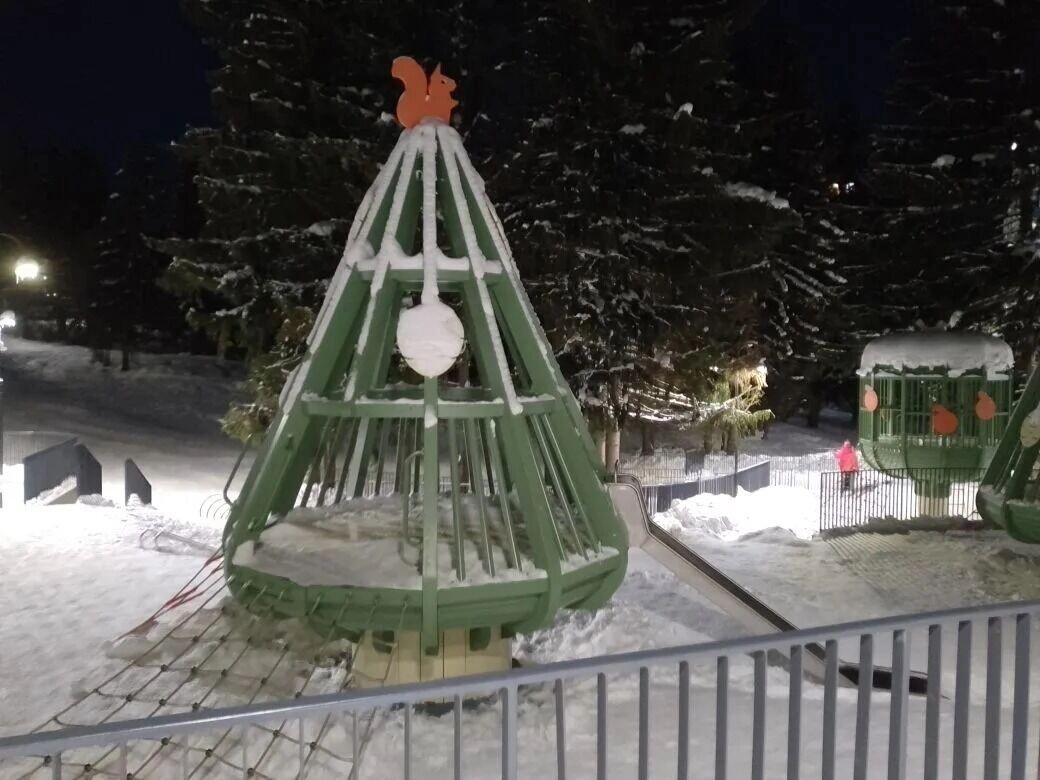    Так выглядел "Елки-парк" в вечернее время в конце января 2026 года   Евгений Кандаков / udm-info.ru