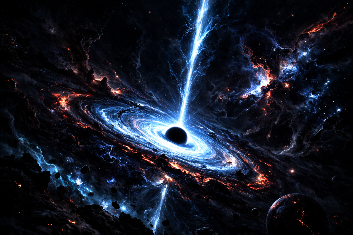 Квазар-монстр. Свет вышел в путь, когда Вселенной было 600 млн лет