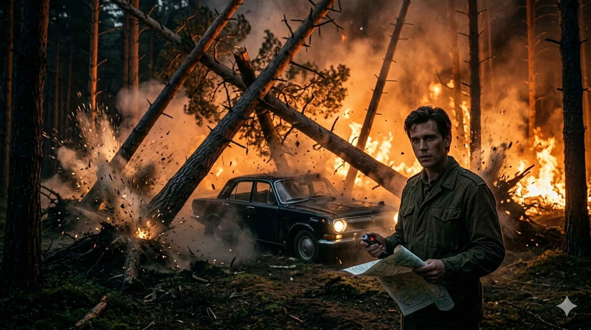 Месть Андрея Соколова, гибель семьи Корецких и полковника Журавлева в лесу.