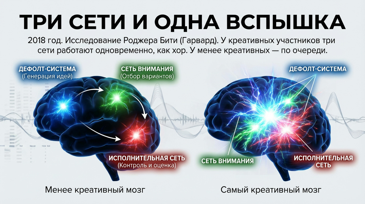 Креативность мозга на fMRT