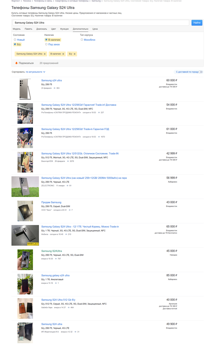 Рынок б/у в наших краях, отнимаем около 3000-5000 тыс - скидка на деревескую местность, да и у меня всего 256 ГБ